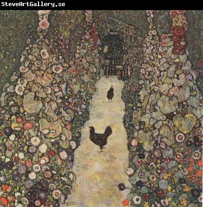 Gustav Klimt Garden Path with Chickens (mk20)